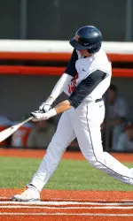 Justin Parr homered in game two and went 3-for-7 on Sunday in Illinois' doubleheader loss to Purdue.