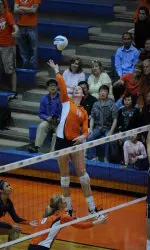 Liz McMahon had 14 kills and .565 for illinois vs. Tianjin.