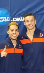 C.J. Maestas and Paul Ruggeri won NCAA titles during individual event finals Saturday night.