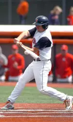 Junior Thomas Shelton went 2-for-3 with a double and a run scored on Sunday.