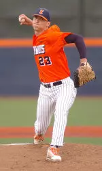 John Kravetz held Indiana to three runs over 7 1/3 innings to earn his fifth win of the season.