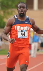 Senior Stanley Azie was one of three Illini to advance to a quarterfinal at the NCAA West Preliminary Round.