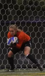 Senior goalkeeper Steph Panozzo produced 15 saves in today's 2-1 exh. win over Kentucky