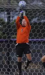 Senior goalkeeper Steph Panozzo earned the shutout in tonight's 1-0 victory