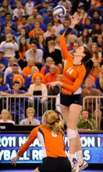Liz McMahon had 14 kills in the victory over Ohio.