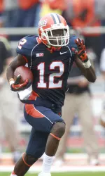 Ryan Lankford runs the ball down the field. Lankford finished with 64 receiving yards and one touchdown.