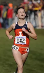 Senior Courtney Yaeger finished first for the Illini and second overall, setting a new personal-best 5K time.