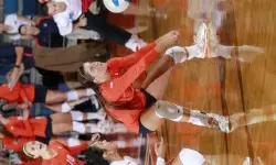 Ali Stark recorded a career-high 11 digs this morning against UCF