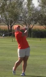 Ember Schuldt better her first round score in round two with a 75 and sits in a tie for 38th individually.