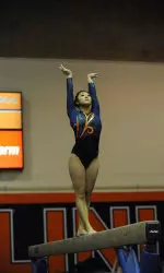 Sunny Kato achieved her first career event title, tying for first on beam with a score of 9.875