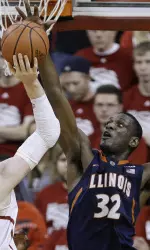 Nnanna Egwu pulled down a career-high 10 rebounds against the Huskers.
