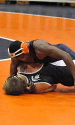 Daryl Thomas continued his success after defeating Indiana's Alonzo Sheperd by 22-7 tech fall in five minutes.