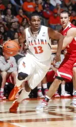 Tracy Abrams drives to the basket against Ohio State.