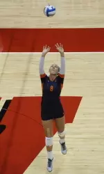 Setter Alexis Viliunas had a career-high 20 digs to go with her 44 assists and three kills.