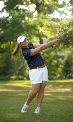 Ember Schuldt shot a -3 through 15 holes of round two to drop her score to +2. The senior sits in fifth place.