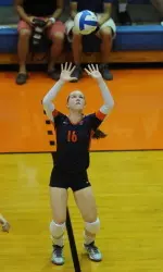True freshman McKenna Kelsay made her first career appearance at setter.