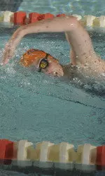 Amelia Schilling won her first two career events for the Illini and was one of five Illini swimmers to win two events.