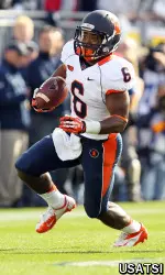 Josh Ferguson carries in the first quarter against Penn State. Ferguson finished with 107 yards from scrimmage, including two touchdowns.