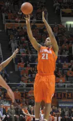 Freshman Malcolm Hill reached double figures for the first time in his career with 10 points and hit a career-high two three-pointers.