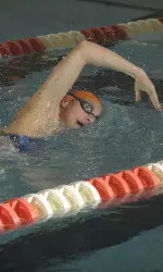 Freshman Gabbie Stecker added her name to the records books contributing to a school record, while breaking into the top 10 all-time in the 1000 and 1650 freestyle.