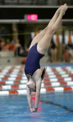 Senior Keri Eberhardt was one of three divers to compete at the NCAA Zone C Diving Championships for the Illini.