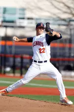 Senior Kevin Johnson tossed eight scoreless innings and earned his third win of the season.
