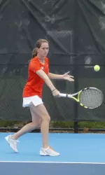 Junior Allison Falkin won in doubles and singles on Tuesday afternoon.