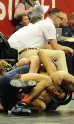 Sophomore Jesse Delgado is one of two Illini who advanced to the quarterfinals on the first day of competition.