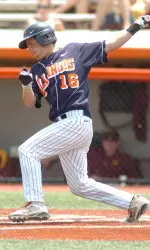Redshirt-junior Alex Lincoln laid down a suicide squeeze bunt to bring home the winning run in game one of the doubleheader.