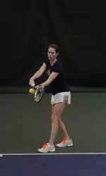 Junior Allison Falkin won in doubles and clinched Illinois' first dual victory in its last five matches with her singles win.