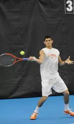 Jared Hiltzik was the lone singles victor against Notre Dame, defeating No. 97 Greg Andrews 6-4, 6-4.