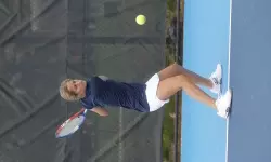 Senior Breanne Smutko won in both singles and doubles action on Sunday.