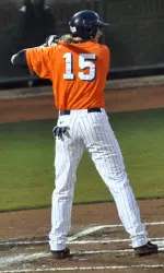 Justin Parr recorded a hit for the 23rd consecutive game, matching Tom Sinak (1994-95) for the second-longest hitting streak in school history.