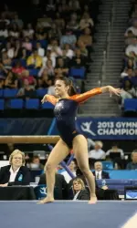 Alina Weinstein capped a memorable four year career with a first-team All-American honor on floor