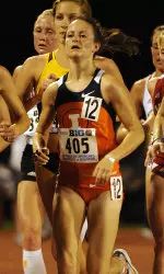 Senior Courtney Yaeger was one of three Illini to notch times in the school record books on Thursday night at the Drake Relays.