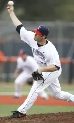 Fifth-year senior Bryan Roberts picked up his fourth save after closing out the 5-3 victory in the ninth.