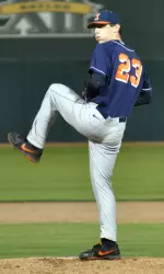 Sophomore John Kravetz took a no-hitter into the sixth inning, but suffered his second loss after giving up a pair of runs in the eighth.