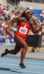 Freshman Morolake Akinosun qualified for nationals in the 100m, 200m and was part of the school record 4x400m relay which will compete in Eugene.
