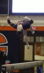 Senior Elizabeth McNabb took home her third career beam title with a career high 9.875
