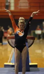 Amber See achieved a career high in the all-around with a 39.350