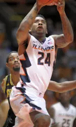 Rayvonte Rice has scored in double-figures in every non-conference game of his Illini careeer (28)