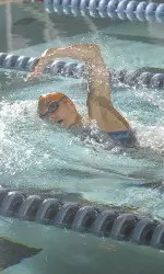 Freshman Gabbie Stecker was the first Illini to earn a second swim at the 2014 Big Ten Championships.
