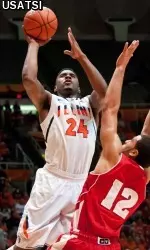 Rayvonte Rice scored 24 points versus Wisconsin.