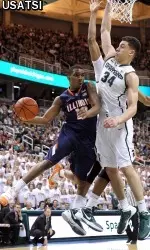 Tracy Abrams had 12 points, four assists and five steals versus Michigan State.