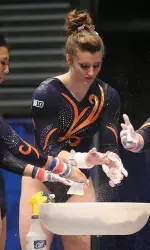 Mary Jane Horth led the Illini on both bars and beam Friday.