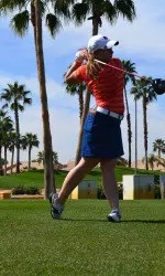 Erin Ahern produced a career low round of 72 on Saturday at the Big Ten Championships