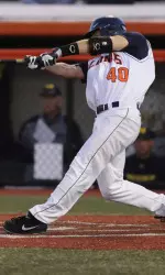 Junior Will Krug led off the game with his first career home run and had a triple on Sunday.