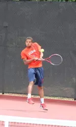 Julian Childers was on the verge of getting the Illini on the board, up 7-5, 5-3