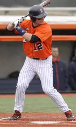 Junior David Kerian tied the game with an RBI triple in the eighth and came home as the game-winning run on a wild pitch.