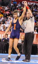 Jesse Delgado became the first Illinois wrestler to win back-to-back national titles in 56 years.